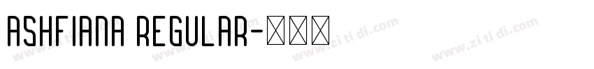 Ashfiana Regular字体转换